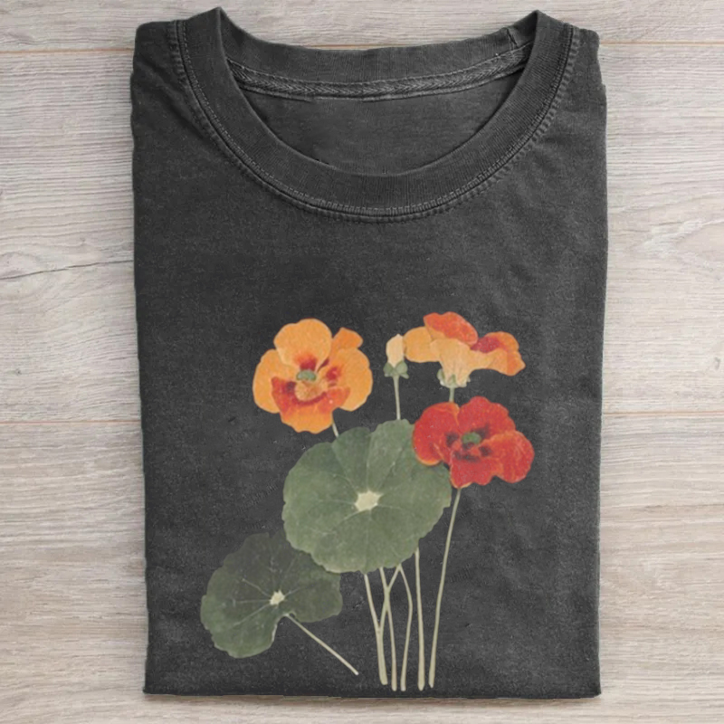 Nasturtium Flower T-shirt-ShawnCraft