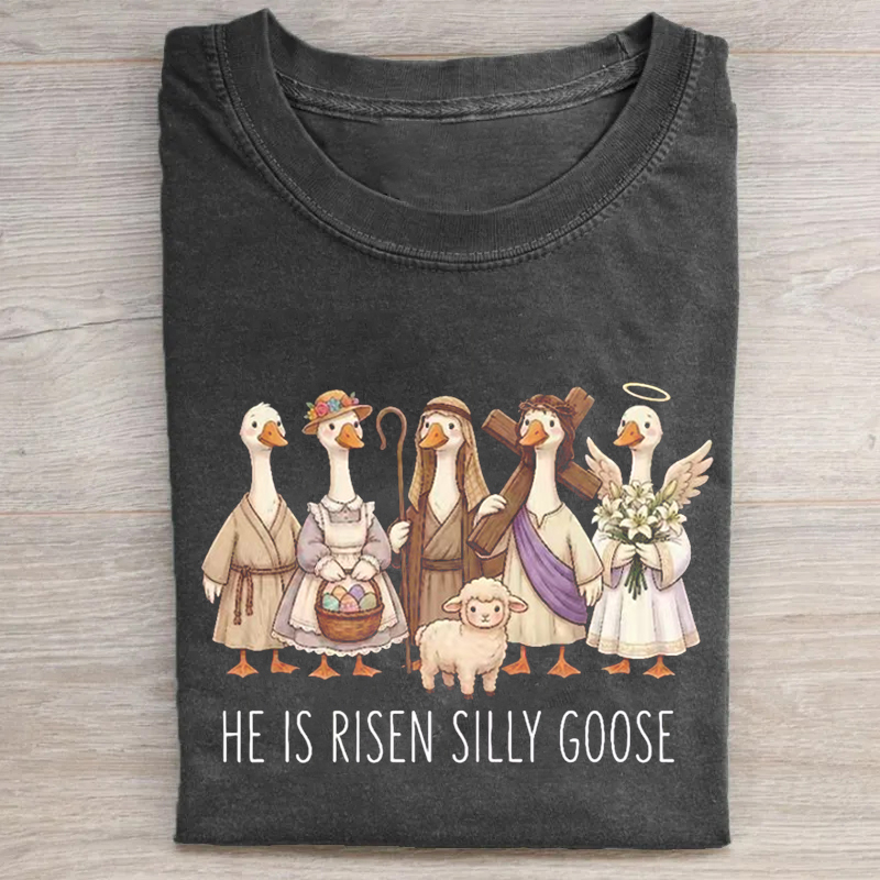 He Is Risen Silly Goose T-shirt-ShawnCraft