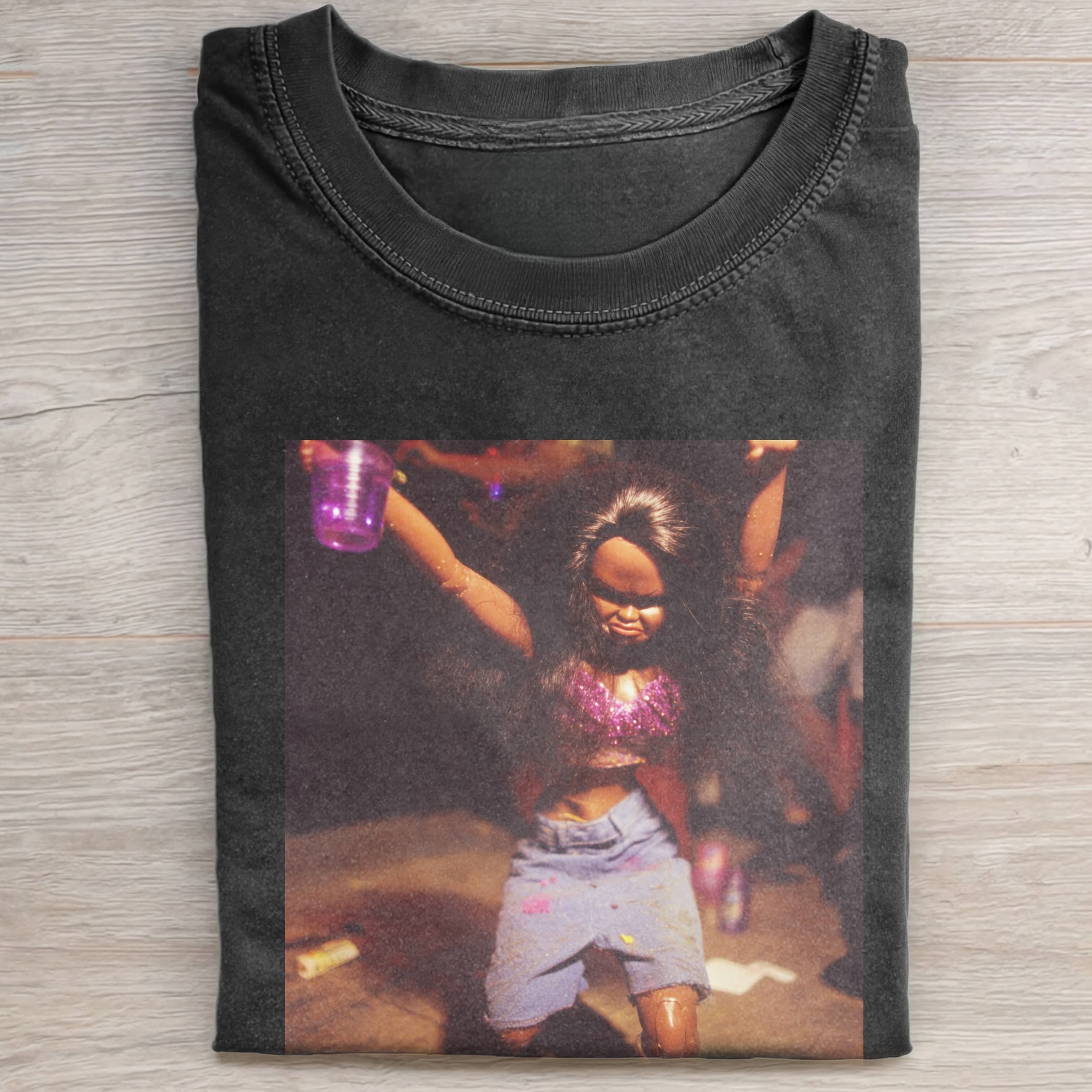 Funny Doll FaceCORE BLACK DANCING TEE