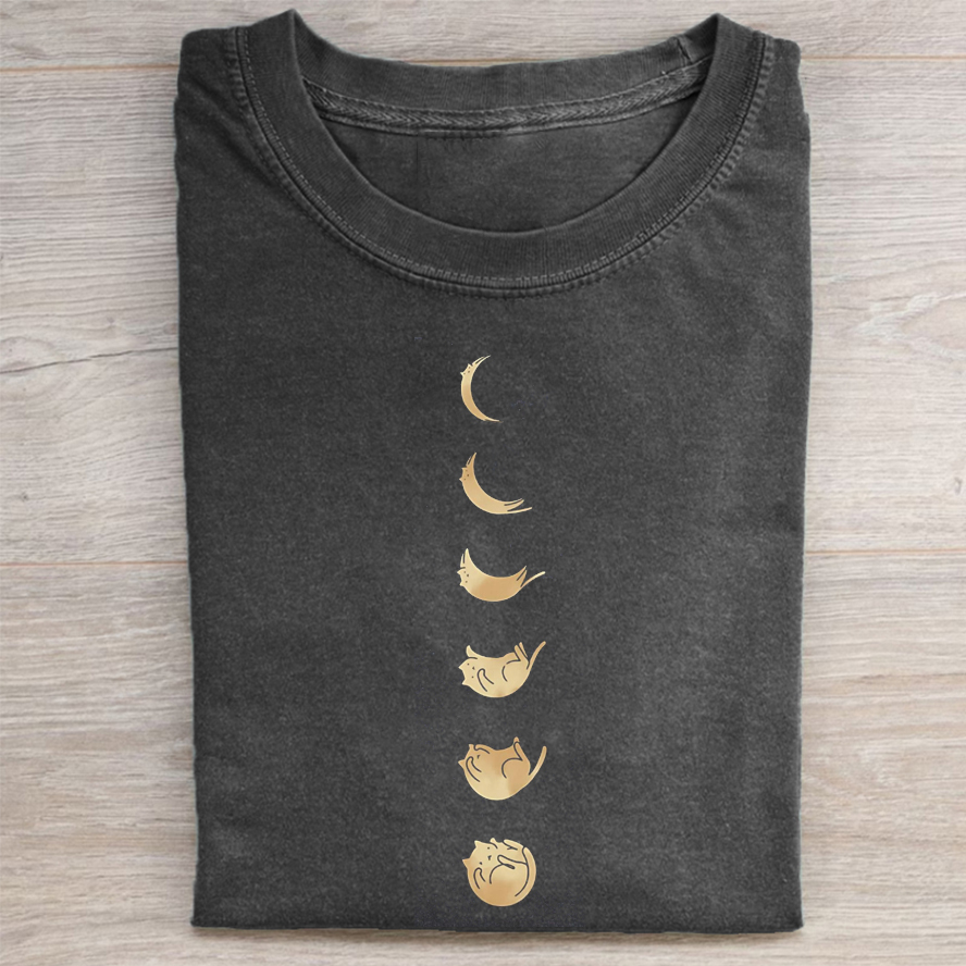 Cat Moon Phases T-shirt-ShawnCraft