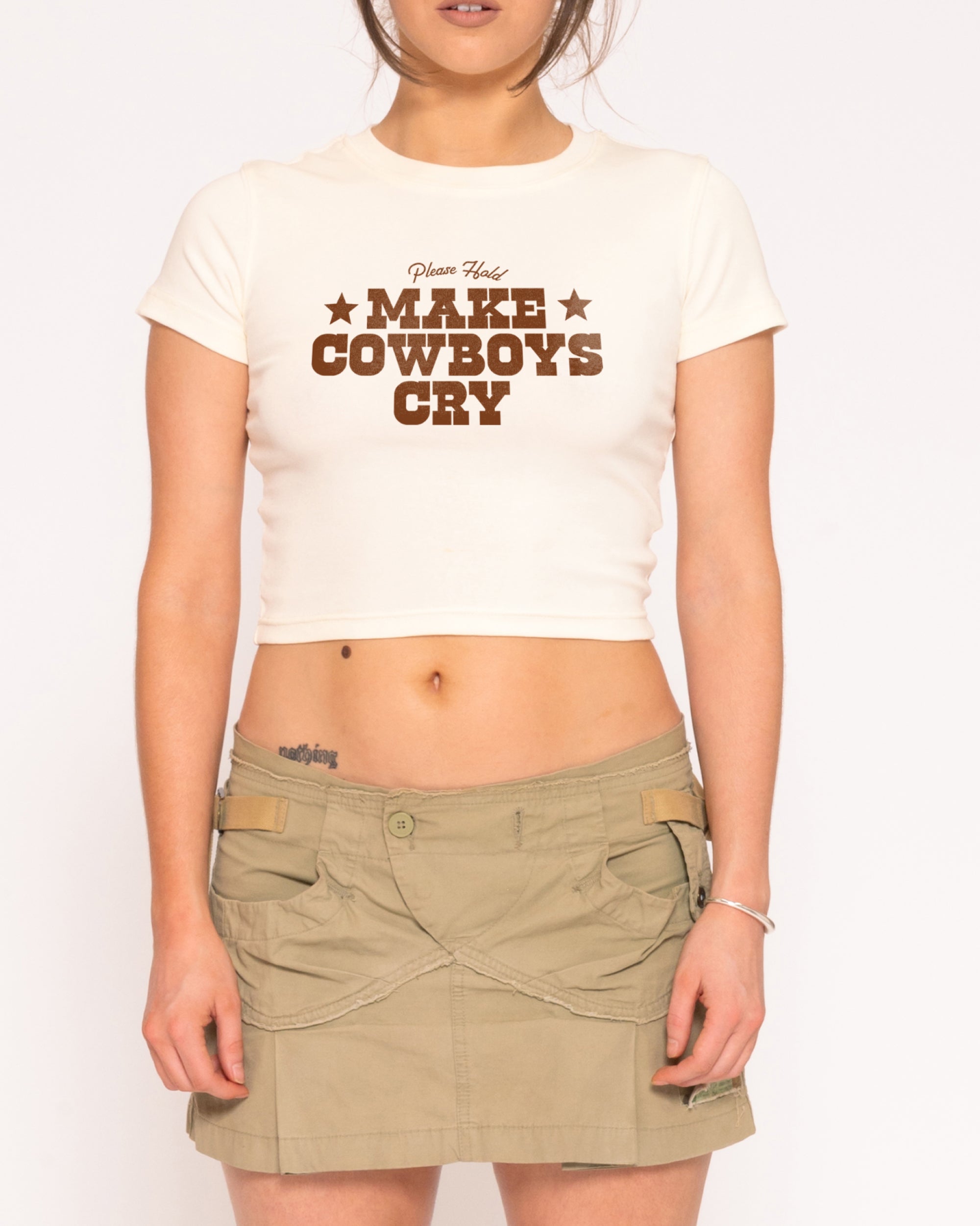 Make Cowboys Cry Baby Tee-ShawnCraft