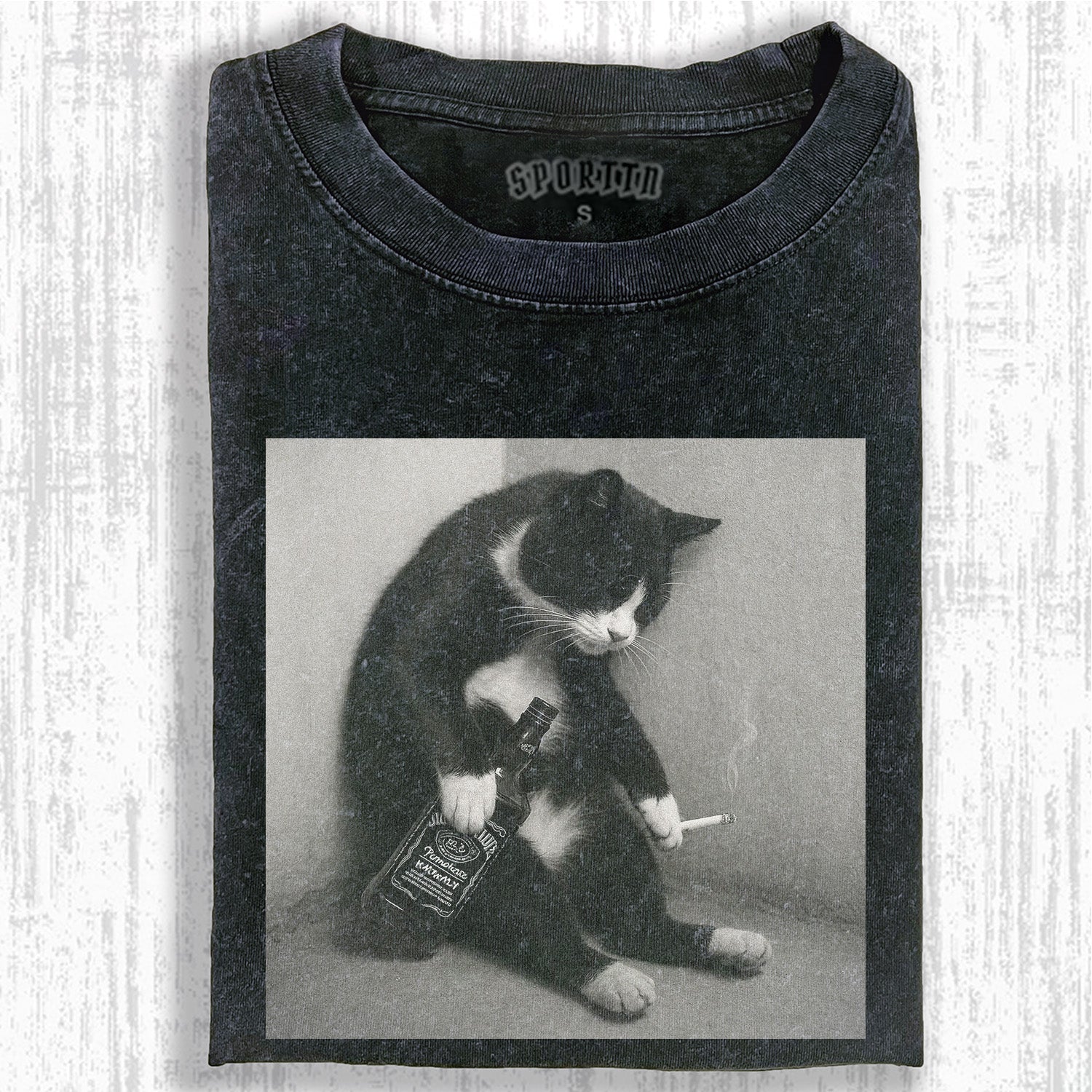 WACKY HANGOVER CAT T-SHIRT-ShawnCraft