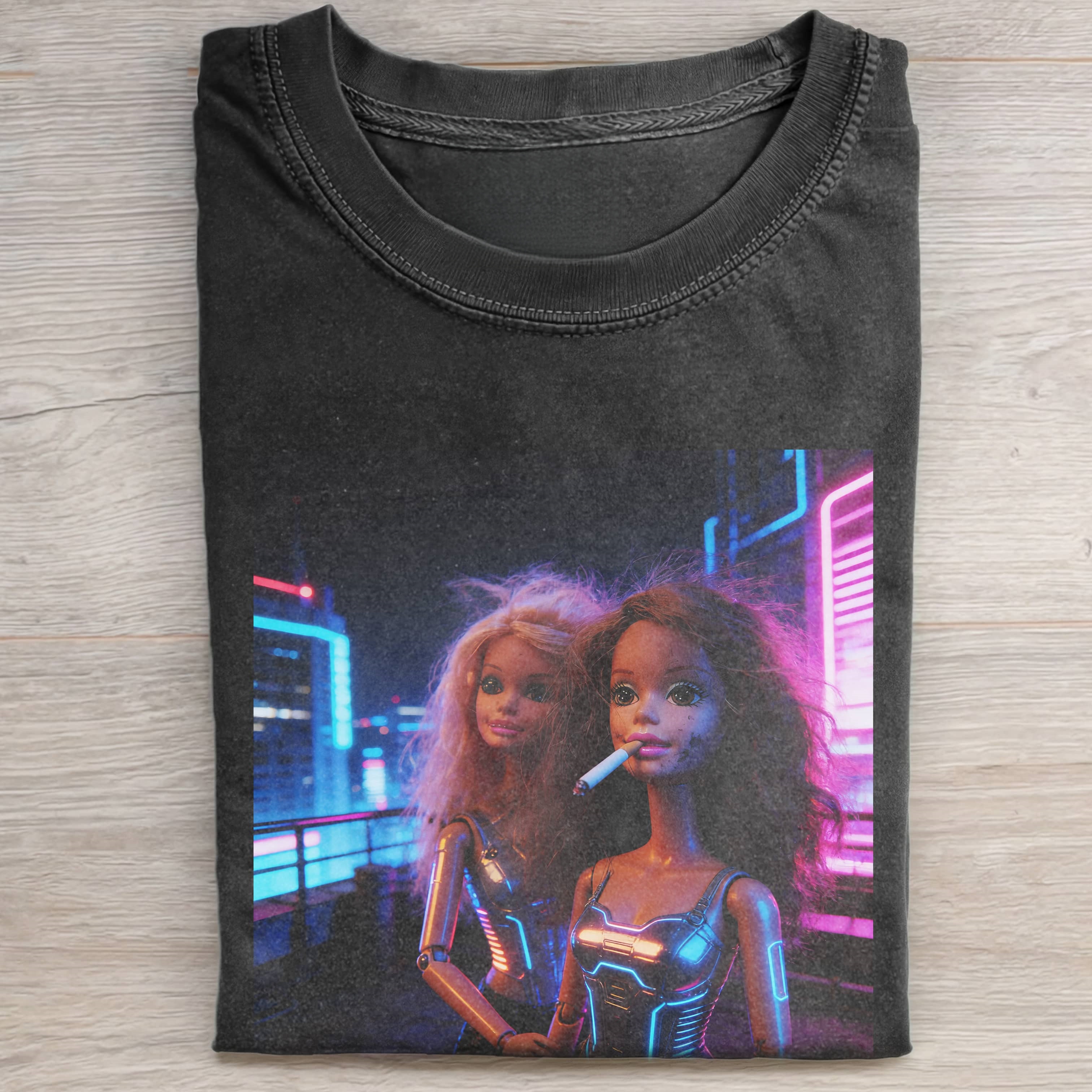 Funny Doll FaceCORE CYBERPUNK TECH TEE