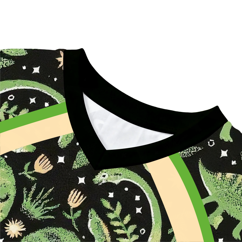 Herbivorous Dinosaur Long Sleeve Graphic Print T-Shirt-ShawnCraft