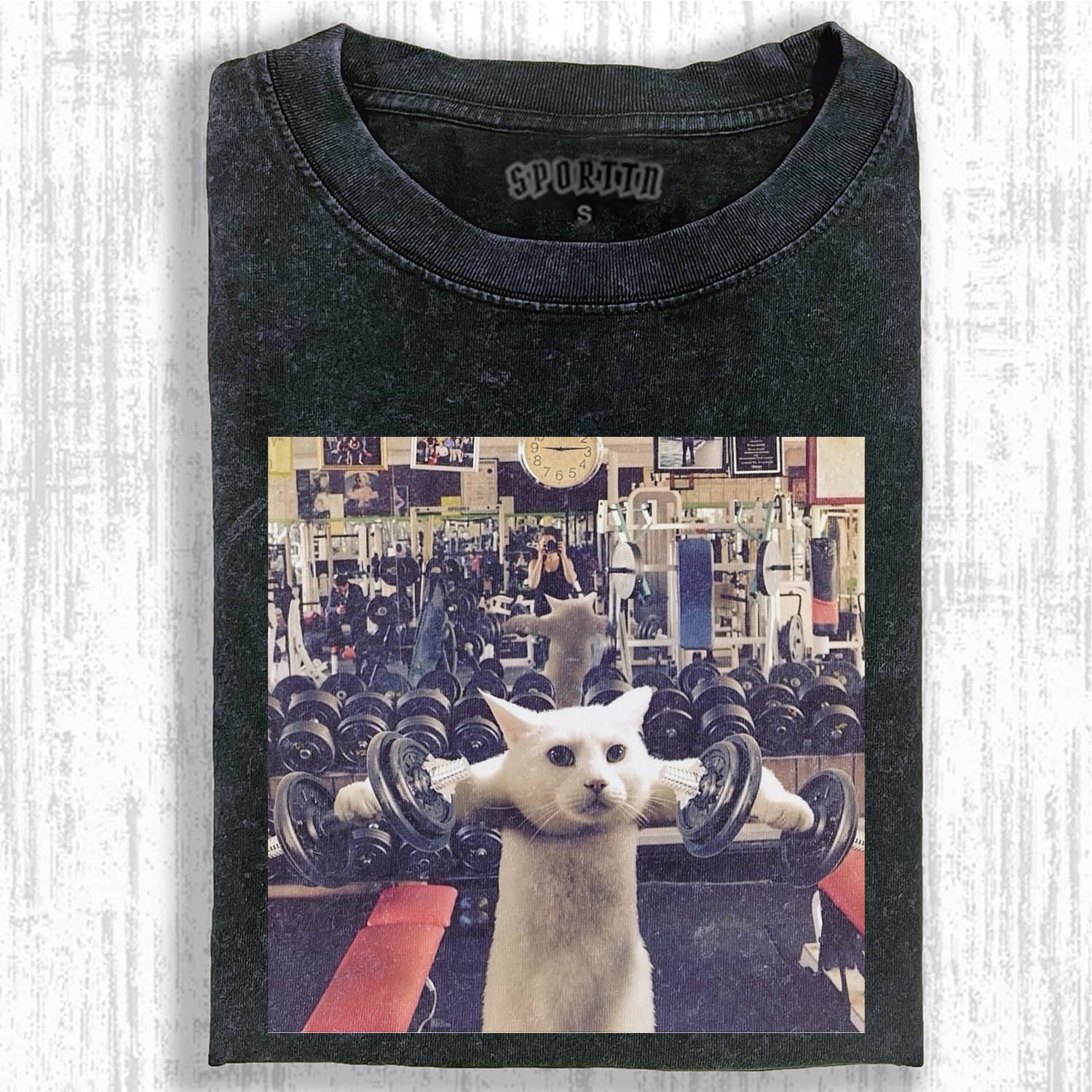 GYM CAT MEME T-SHIRT-ShawnCraft
