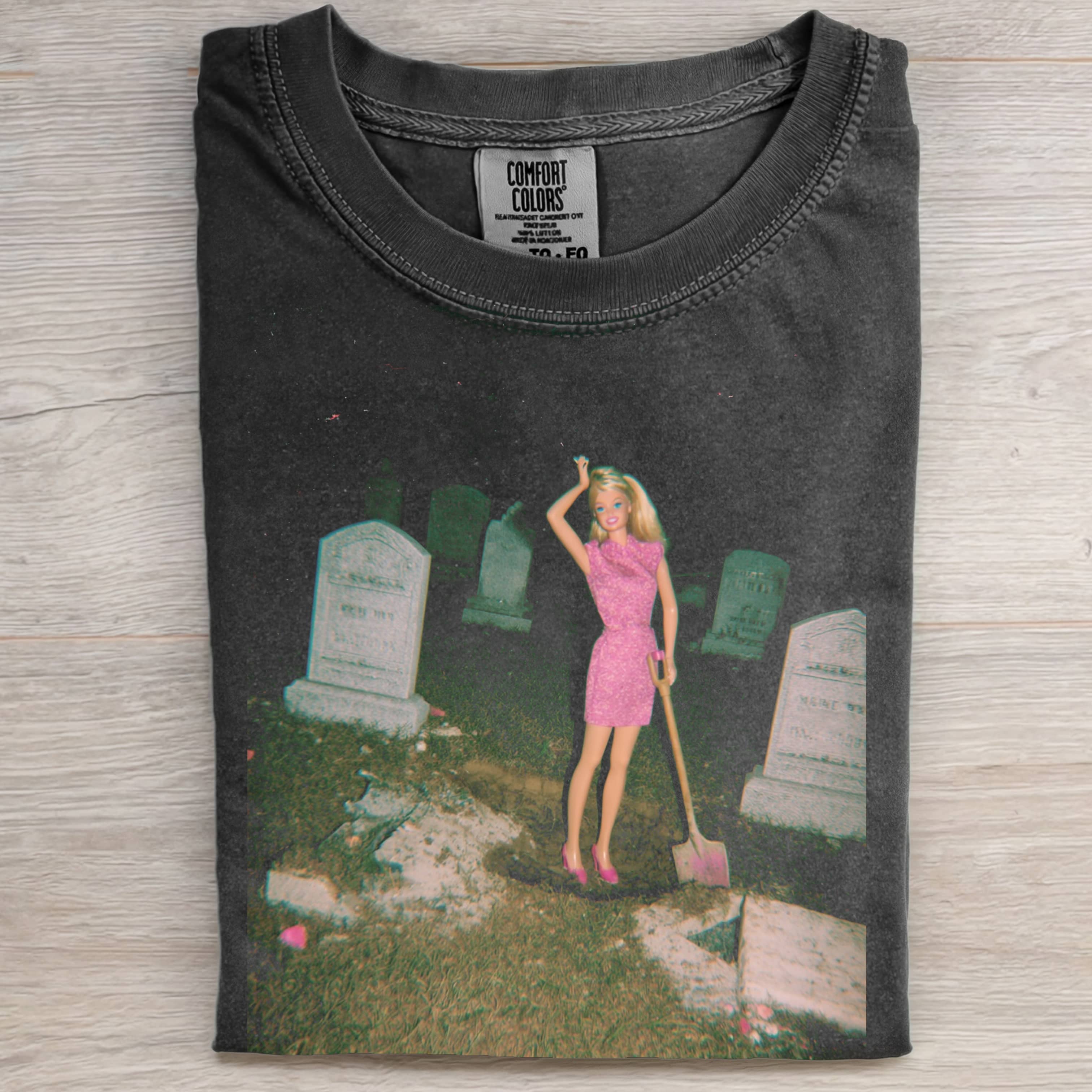 Funny Doll Face RETRO GRAVEYARD TEE-ShawnCraft
