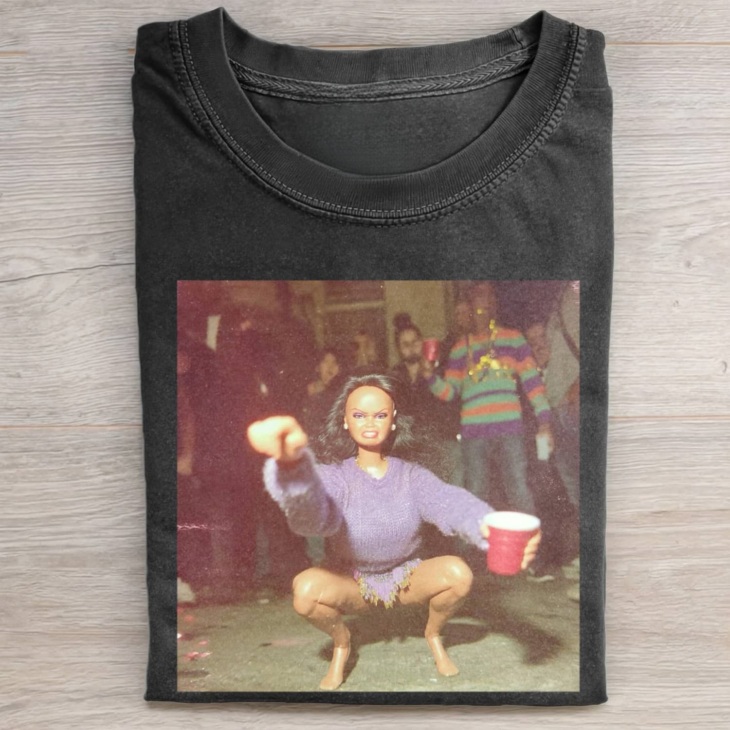 BLACK DOLL FACE PARTY DANCE POV TEE