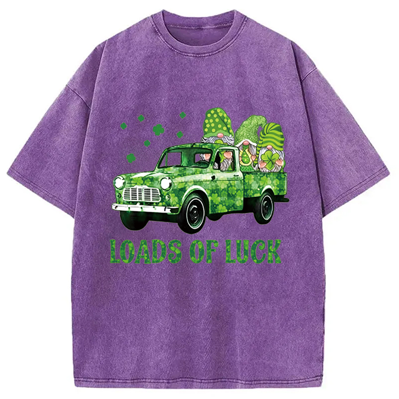 Gnomies Loads of Luck Washed T-Shirt-ShawnCraft