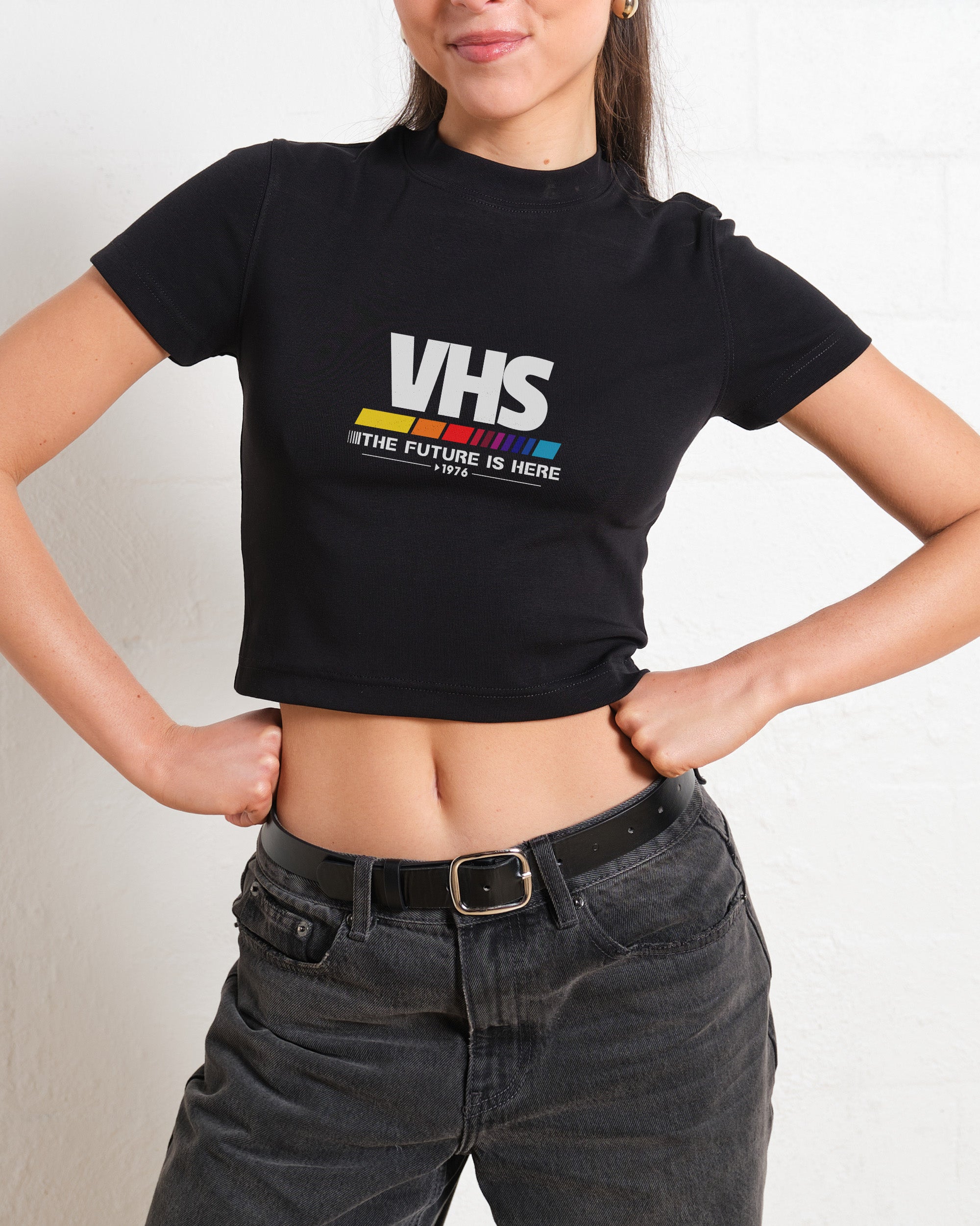 VHS - The Future is Now Baby Tee-ShawnCraft