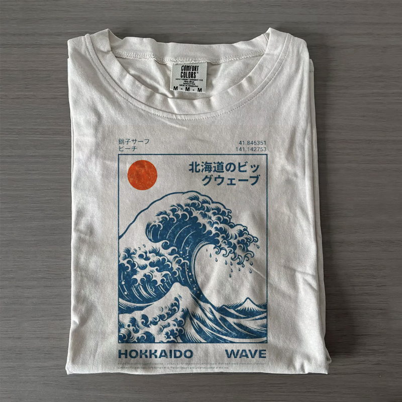 Hokkaido Wave T-shirt-ShawnCraft
