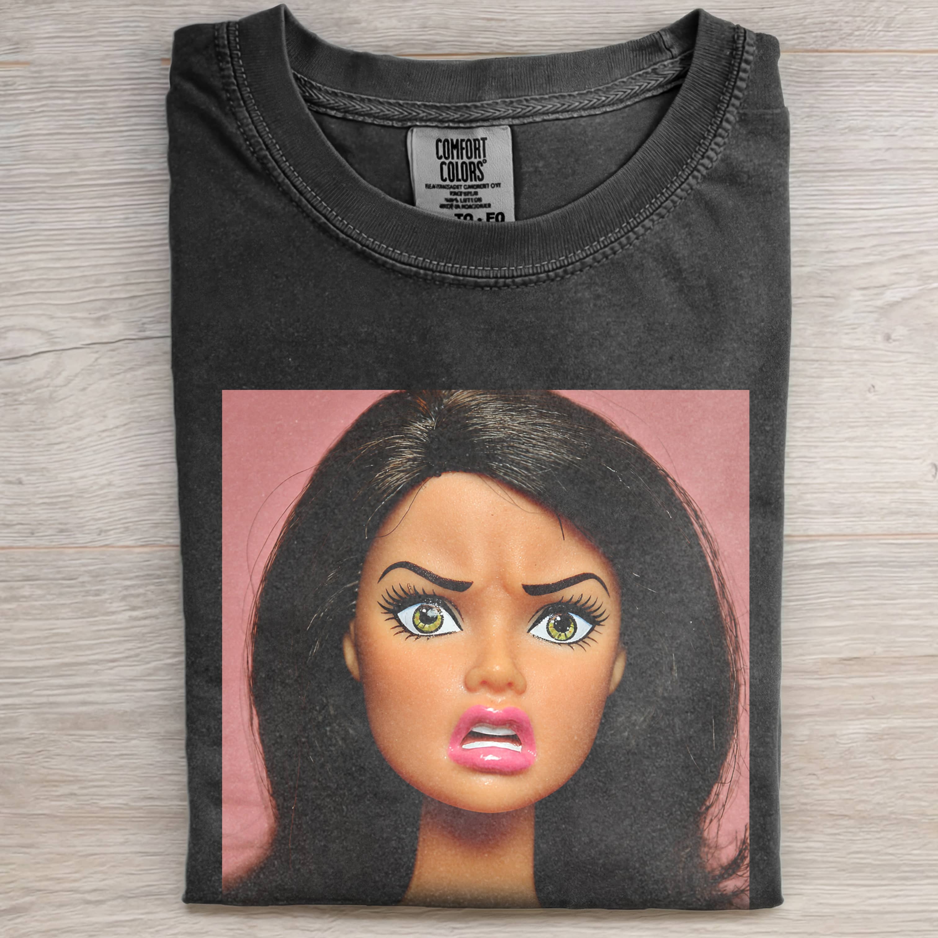 Funny Doll FaceCORESURPRISED SHORT-SLEEVED T-SHIRT-ShawnCraft