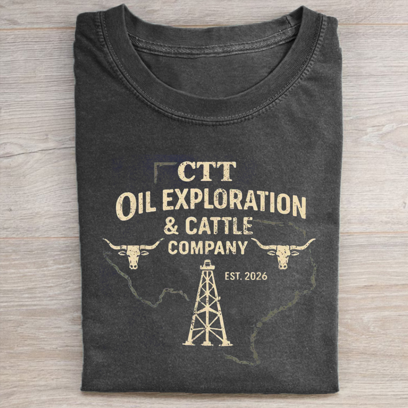 CTT Oil Cattle Company Texas T-shirt-ShawnCraft