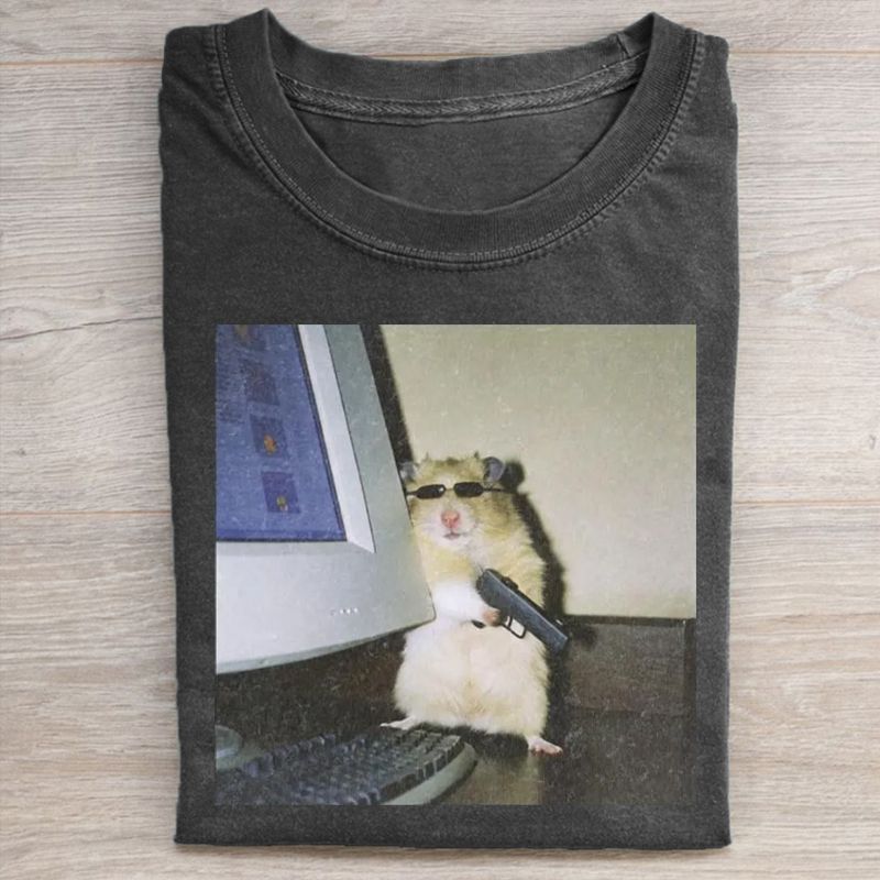 Funny Animal Vintage Graphic T-shirt-ShawnCraft