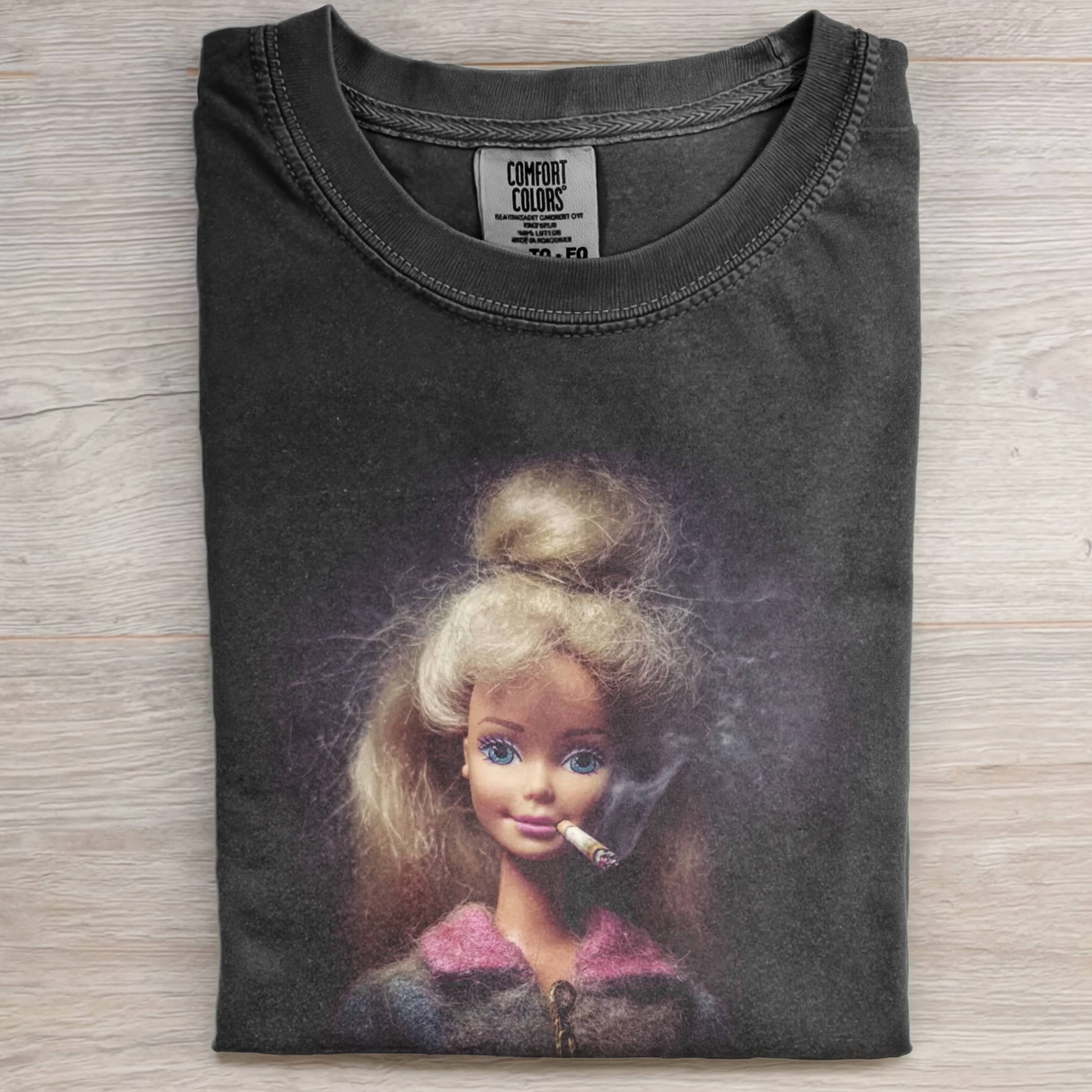 SMOKING-THEMED Funny Doll FaceCORE TEE-ShawnCraft
