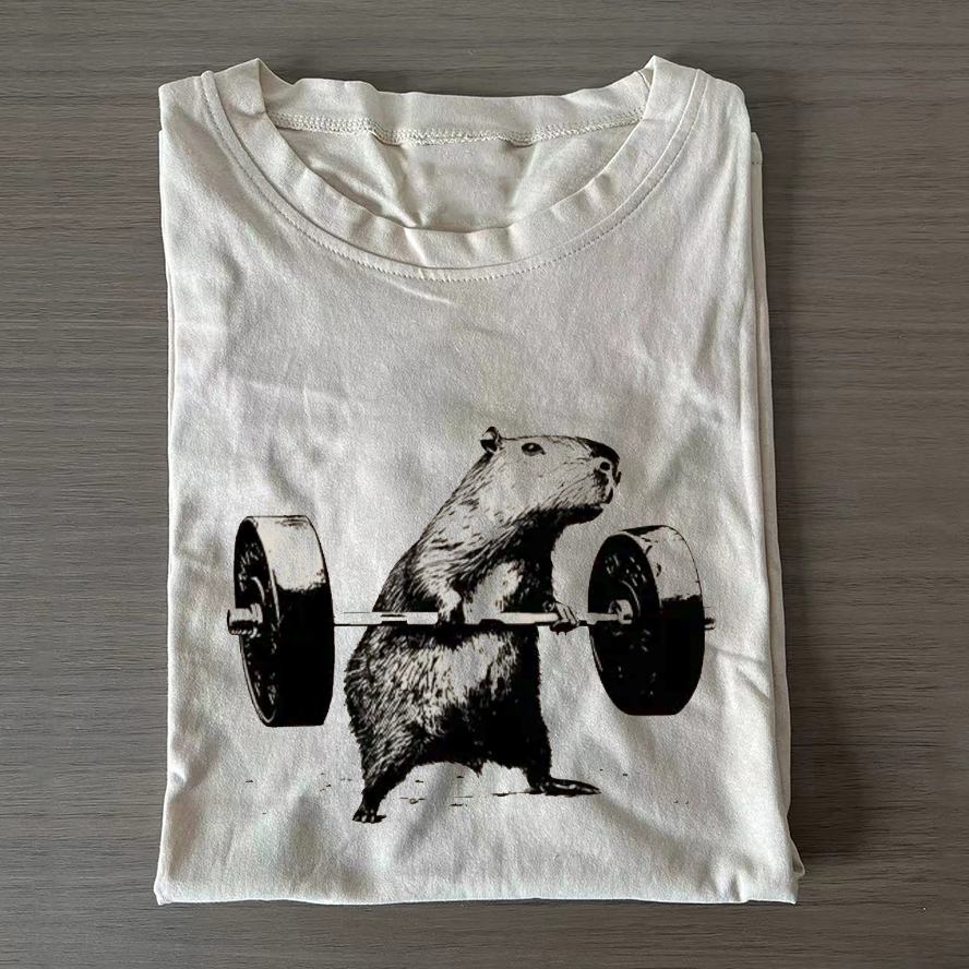 Capybara Fitness Funny T-shirt-ShawnCraft