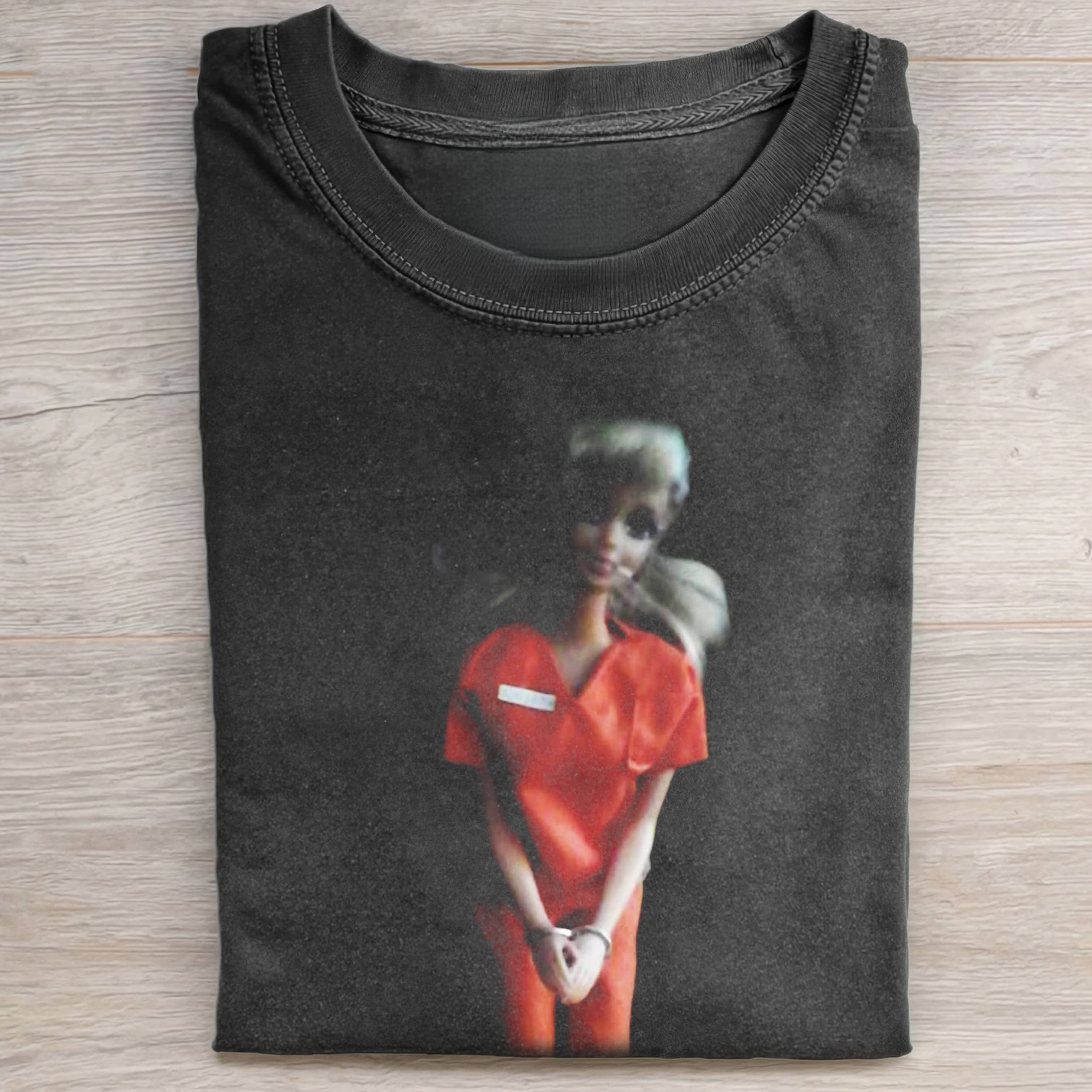 PRISONER Funny Doll FaceCORE MEME TEE