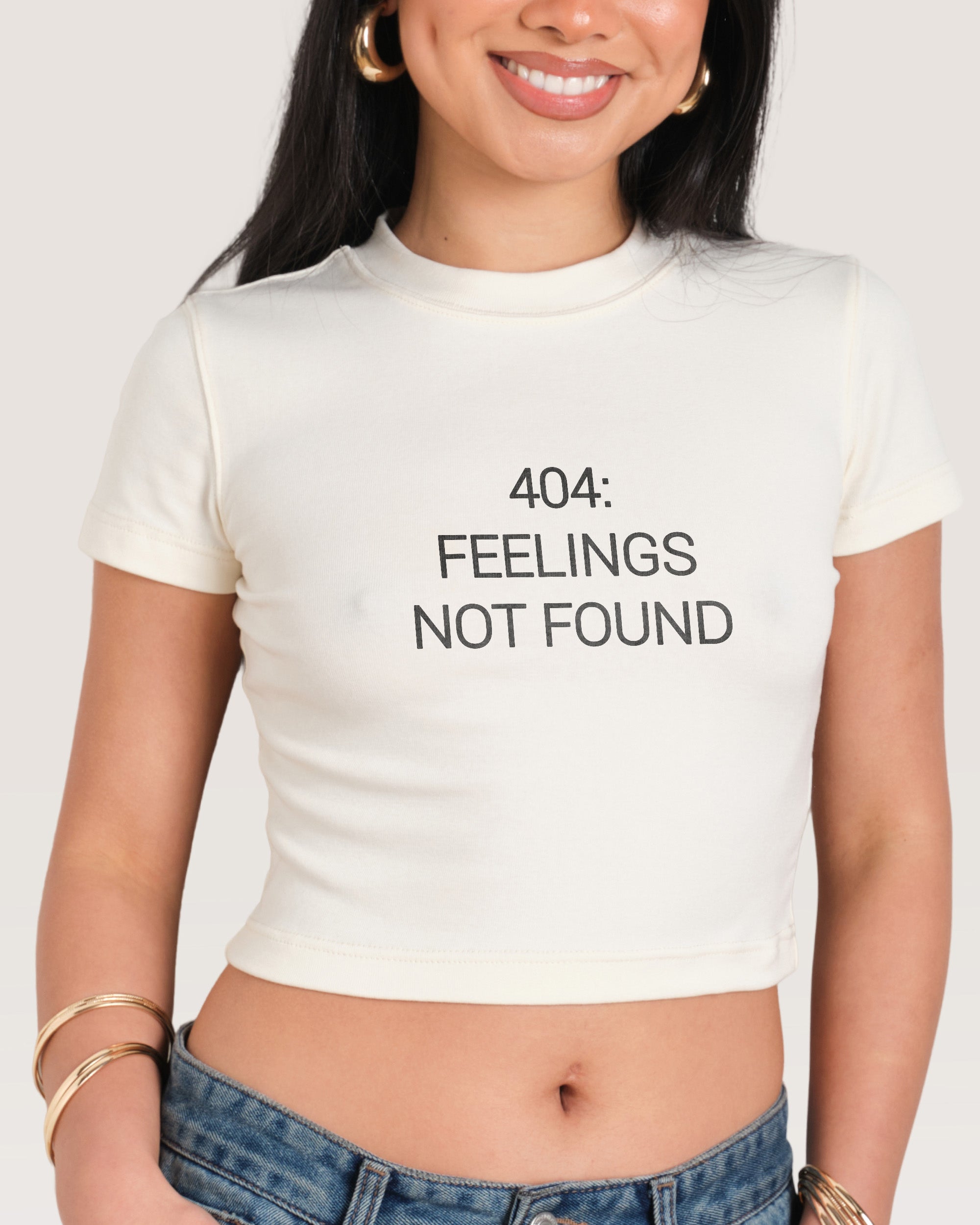 404 Feelings Not Found Baby Tee-ShawnCraft