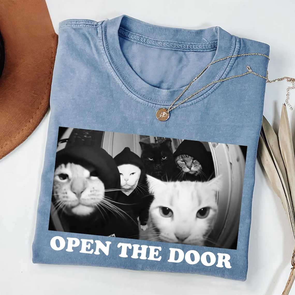 Funny Cat Gang Sarcastic Meme T-Shirt-ShawnCraft