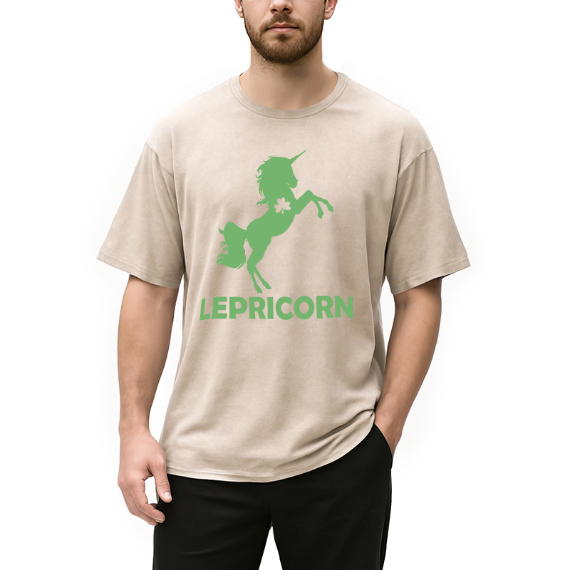 Lepricorn For St Patrick's Day Washed T-Shirt-ShawnCraft
