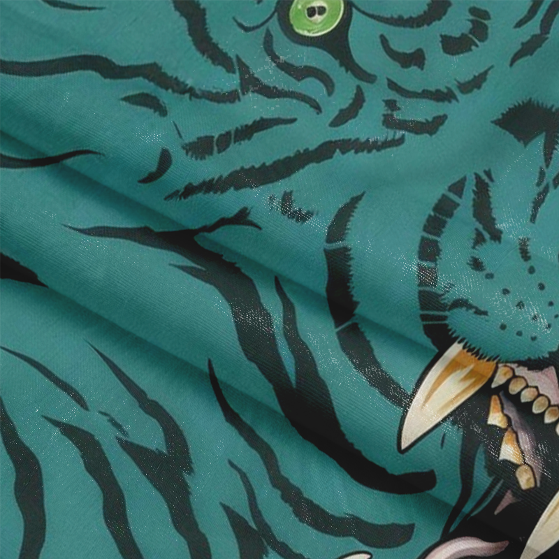 Liquid Tiger Long Sleeve Graphic Print T-Shirt-ShawnCraft