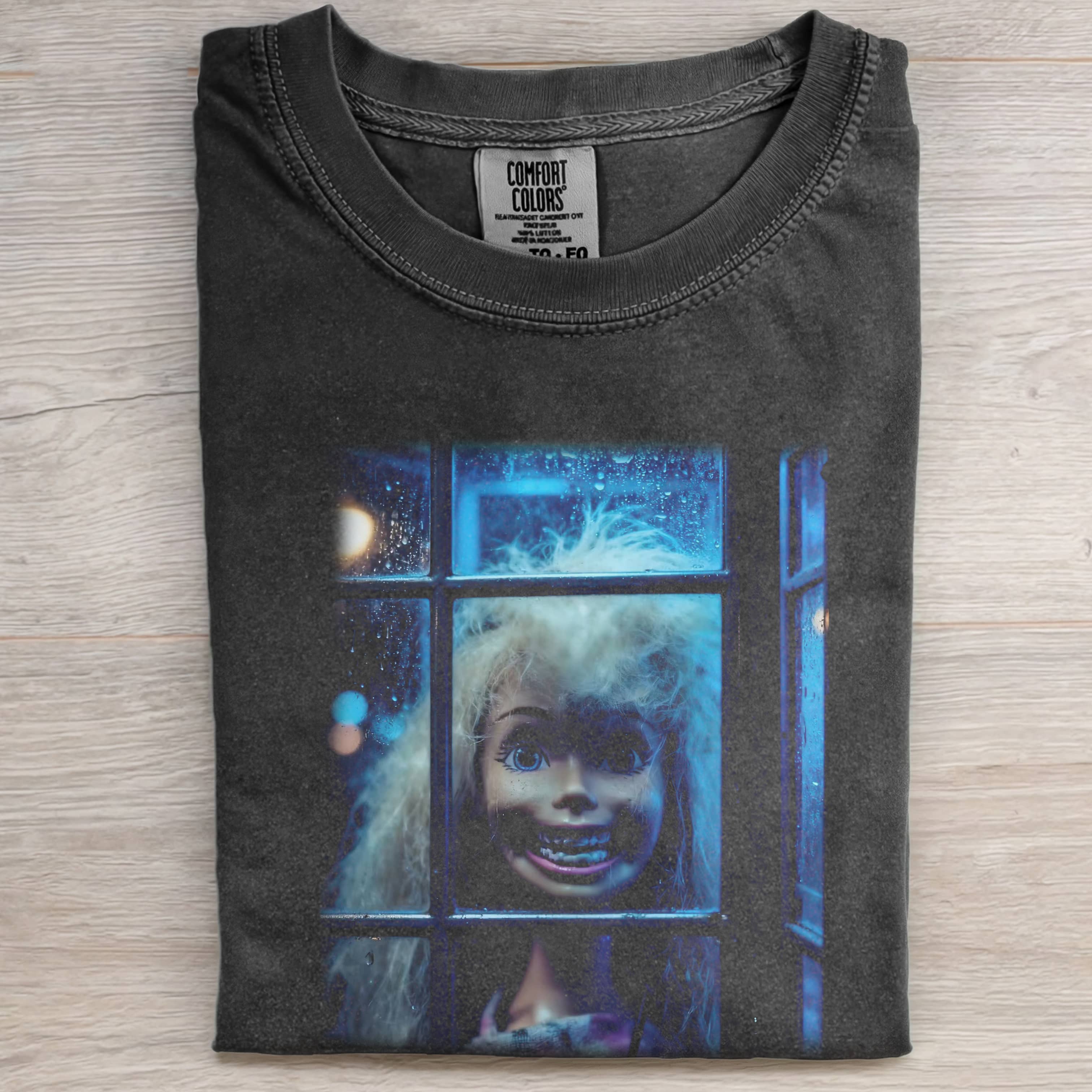 RETRO Funny Doll Face GIRL TEE-ShawnCraft