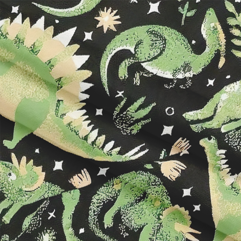 Herbivorous Dinosaur Long Sleeve Graphic Print T-Shirt-ShawnCraft