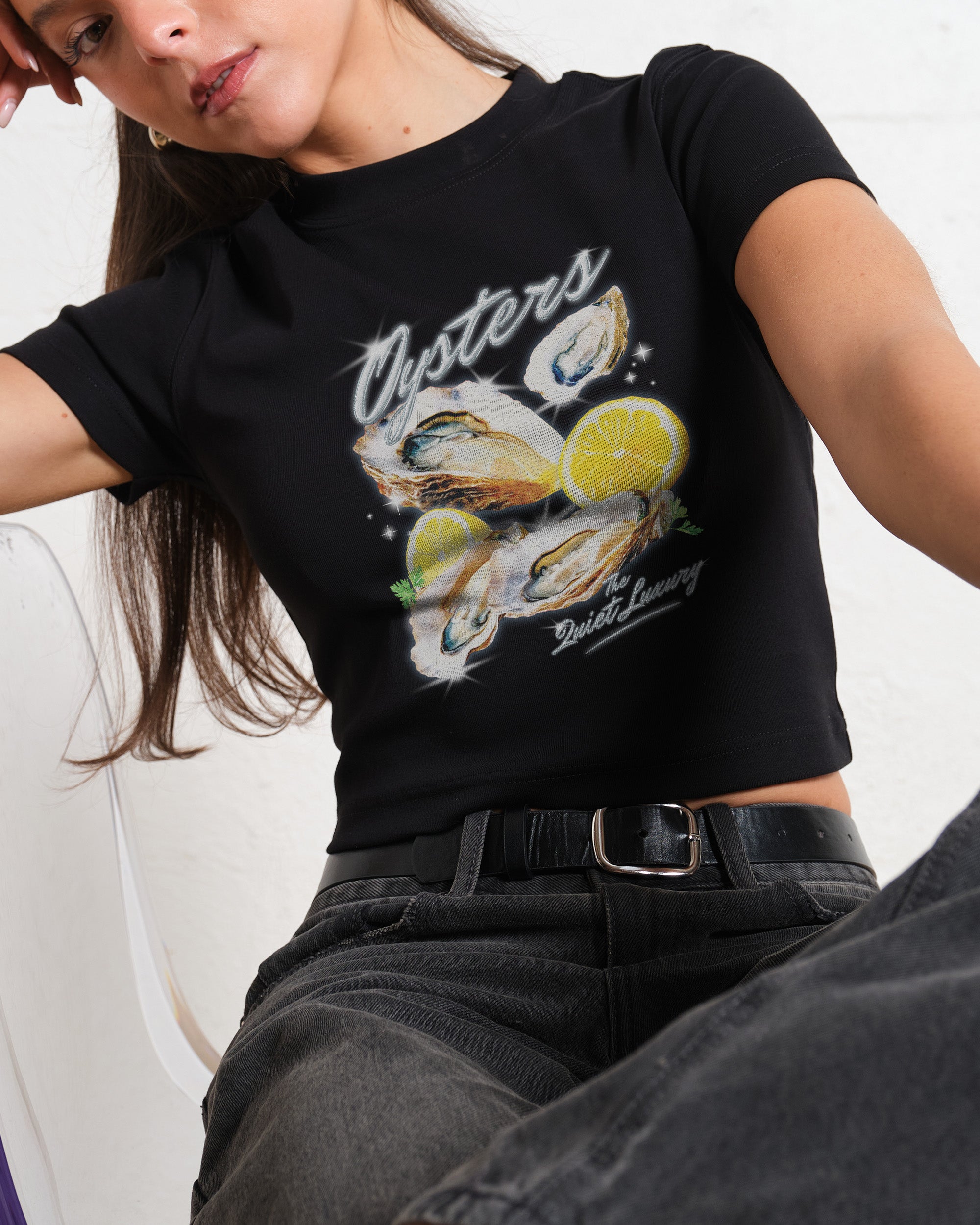 Oysters, The Quiet Luxury Baby Tee-ShawnCraft