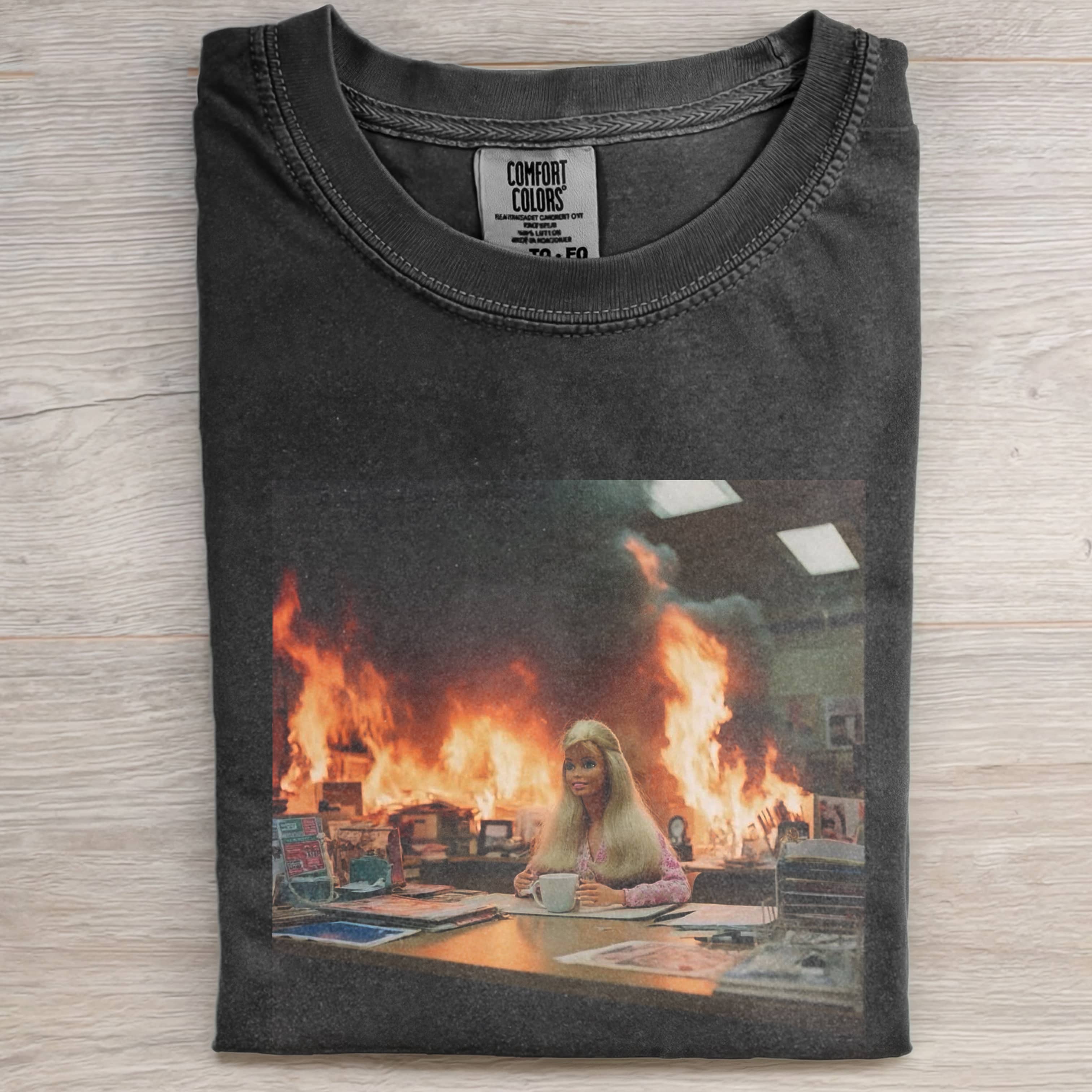 Funny Doll FaceCORE FIRE DEPARTMENT OFFICE SHORT-SLEEVED TEE-ShawnCraft