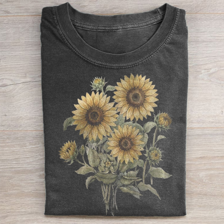 Vintage Sunflower T-shirt-ShawnCraft