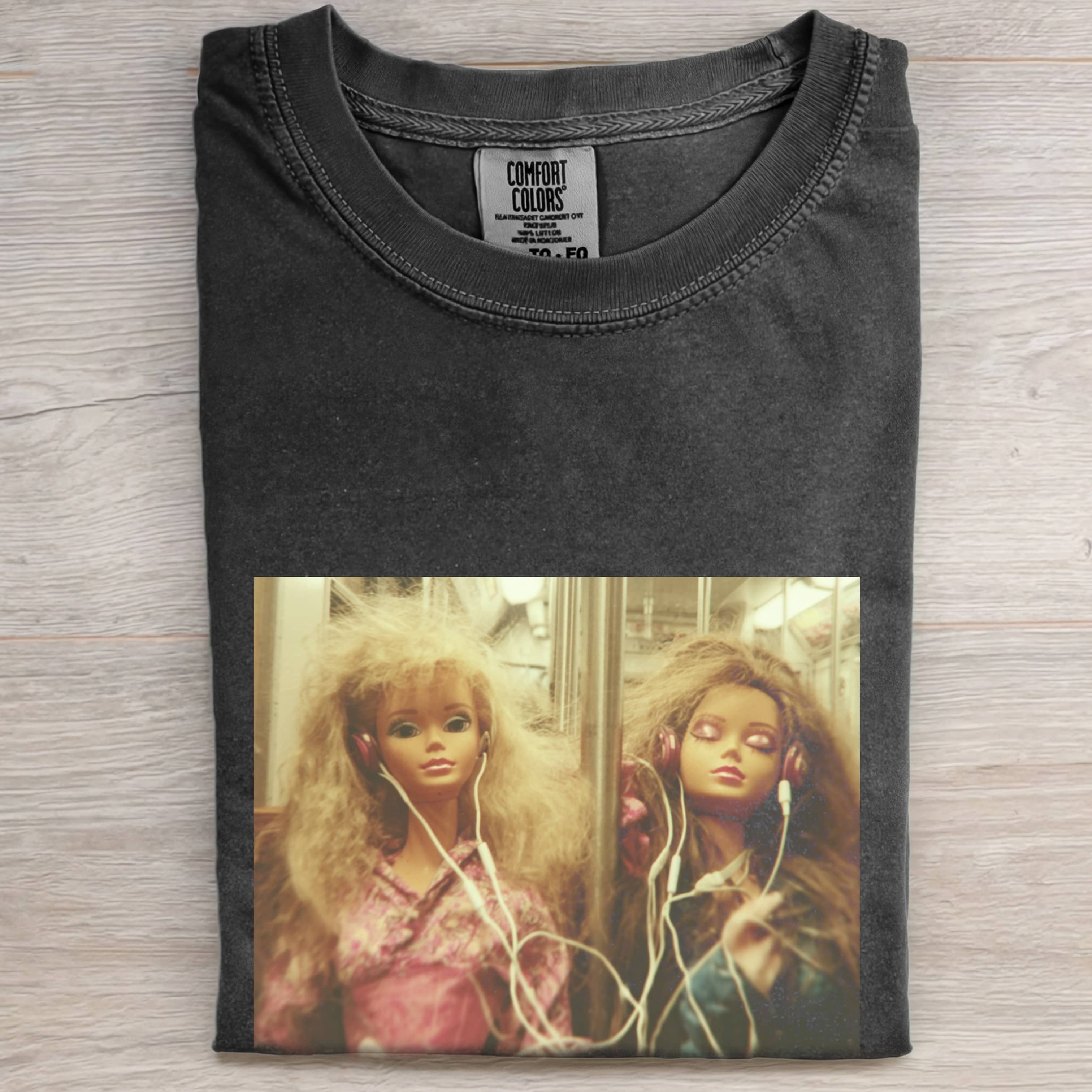 Funny Doll Face GIRL TEE WITH MUSIC PLAYING-ShawnCraft