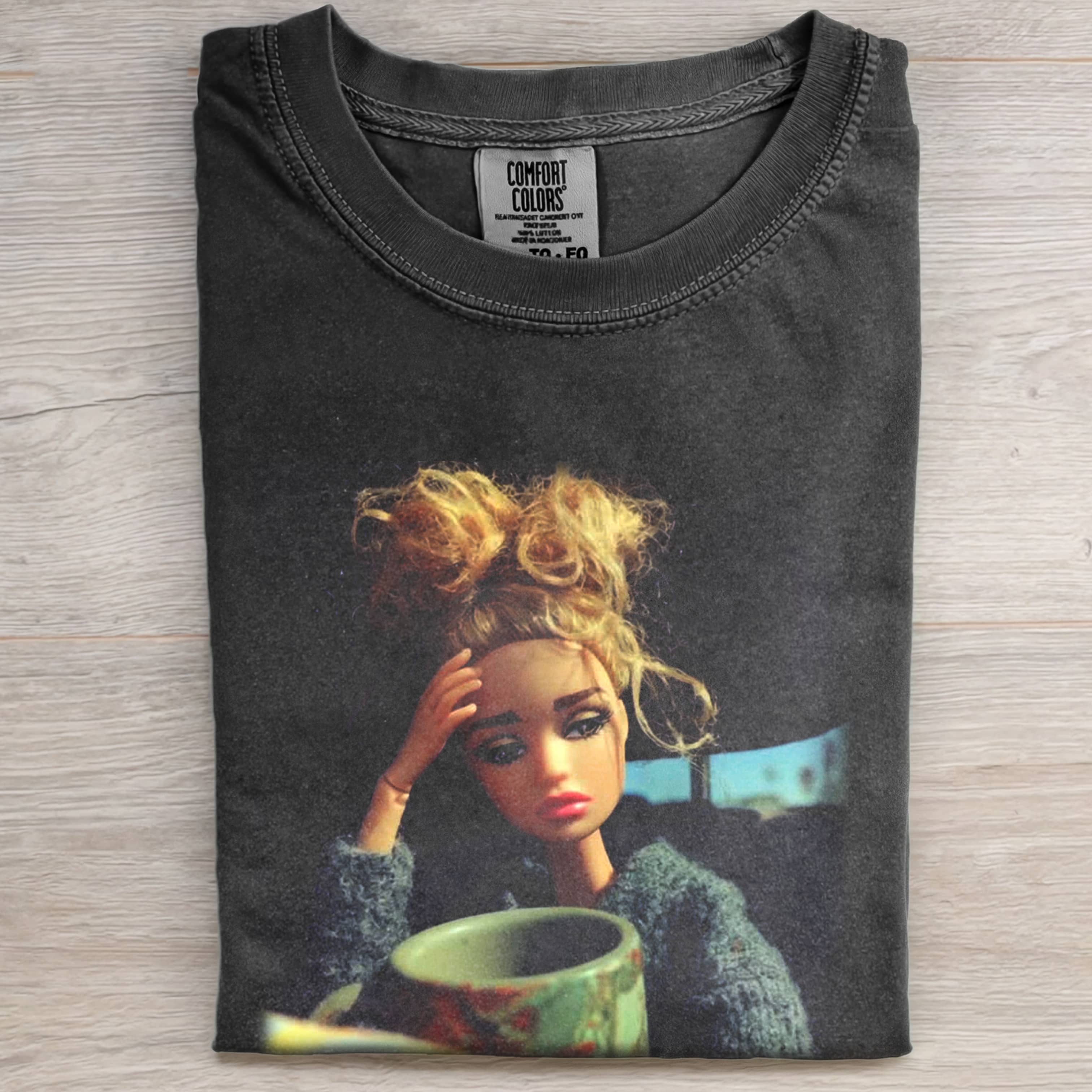 Funny Doll FaceCORE RETRO GRUNGE T-SHIRT-ShawnCraft