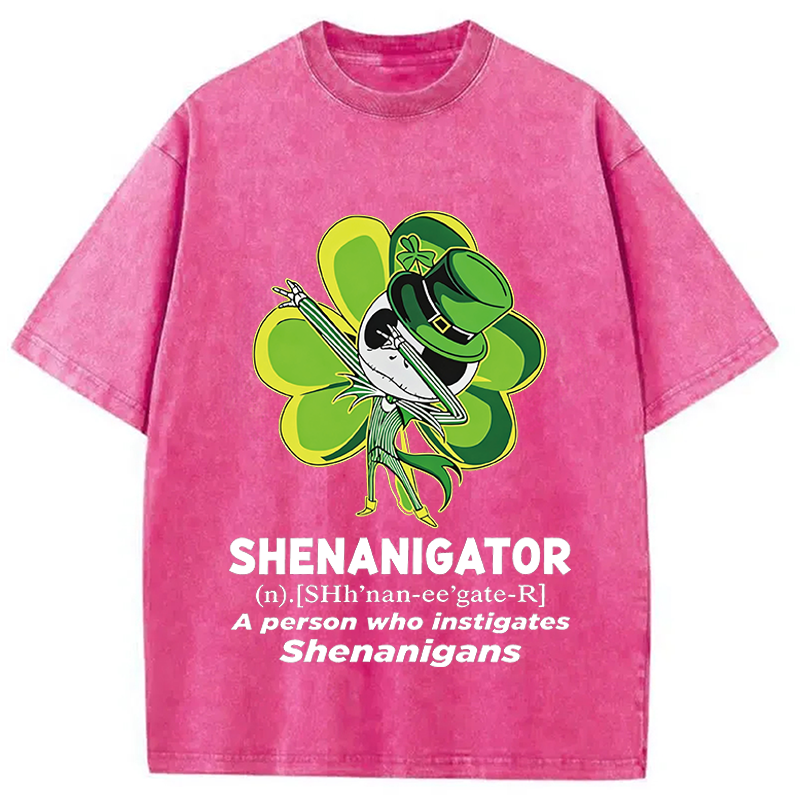 Shenanigator A Person Washed T-Shirt-ShawnCraft