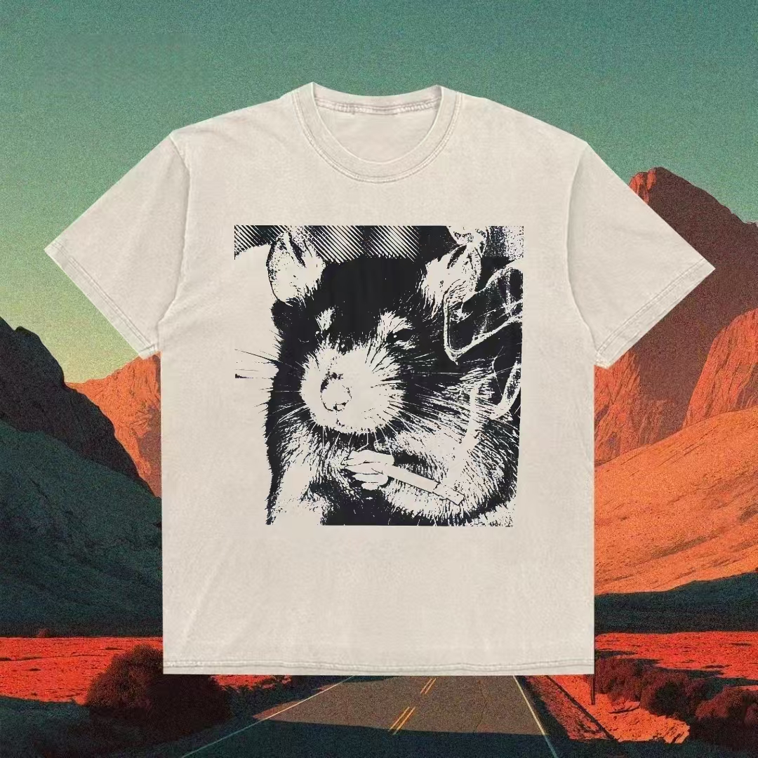 Rat Smoking T-Shirt-ShawnCraft