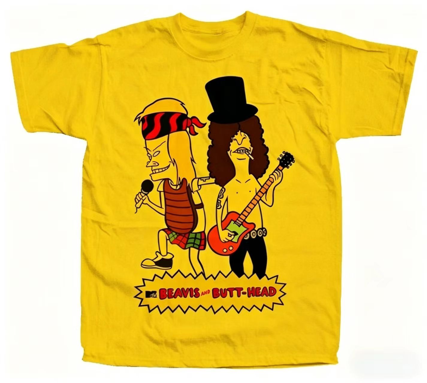 Beavis and Butt-Head Rock Band Cartoon T-shirt