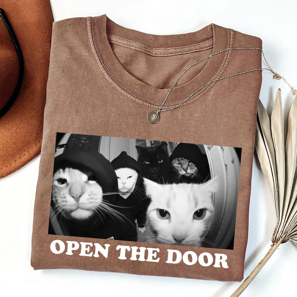 Funny Cat Gang Sarcastic Meme T-Shirt-ShawnCraft