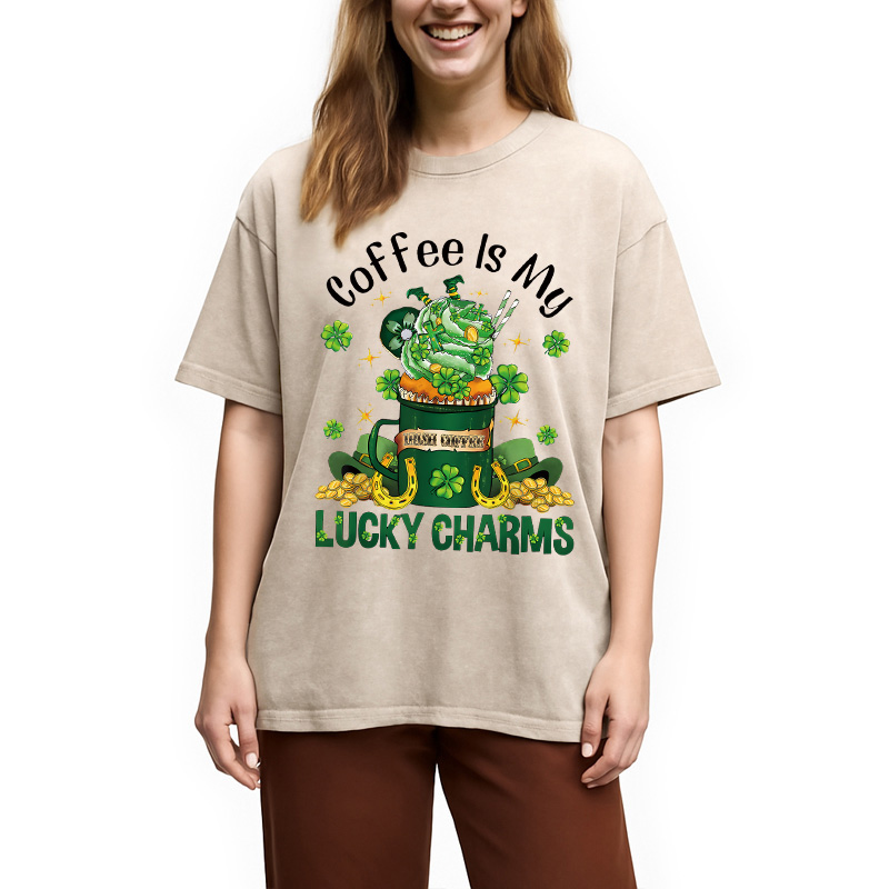 St Patrick's Latte Washed T-Shirt-ShawnCraft