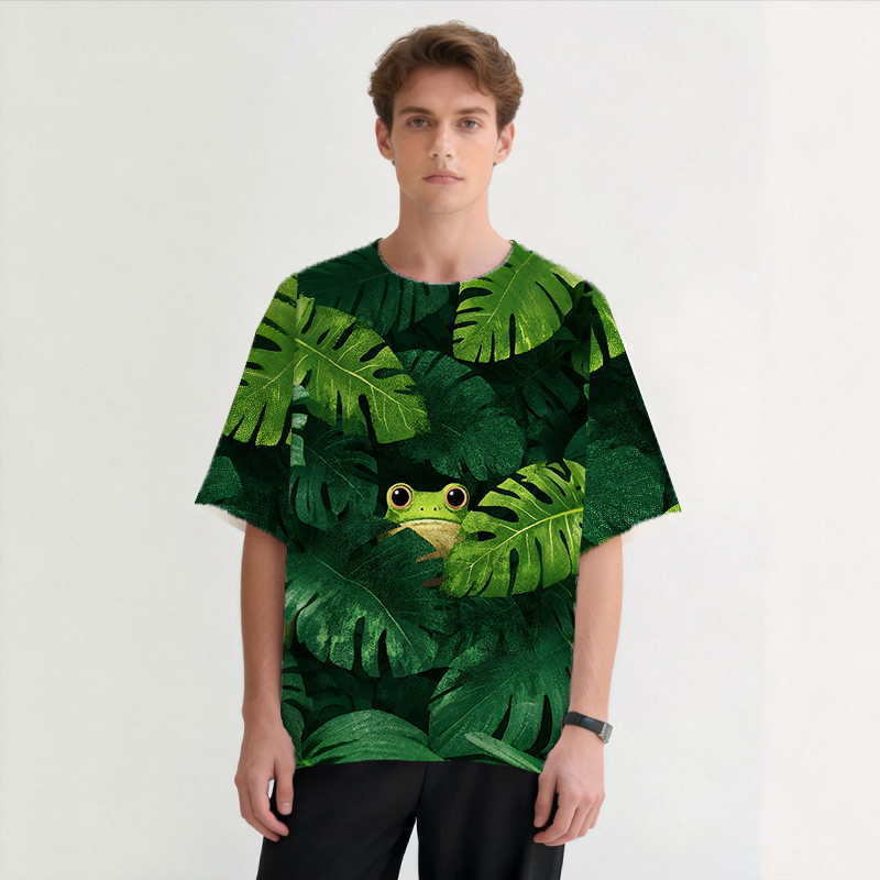 Aesthetic Frog Graphic Print T-shirt-ShawnCraft