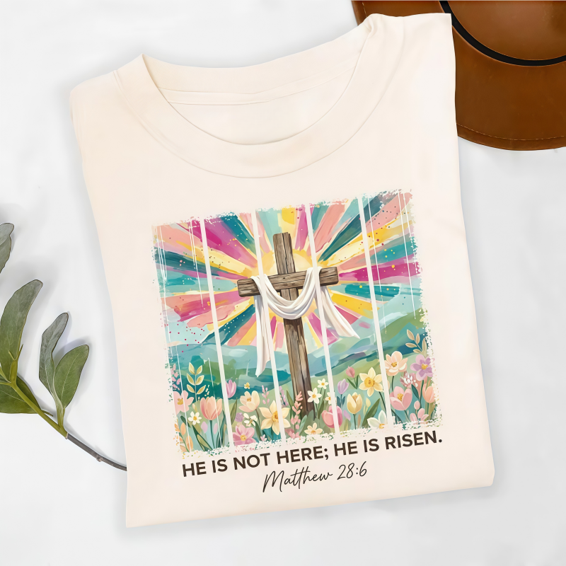 He Is Not Here He Is Risen T-Shirt-ShawnCraft