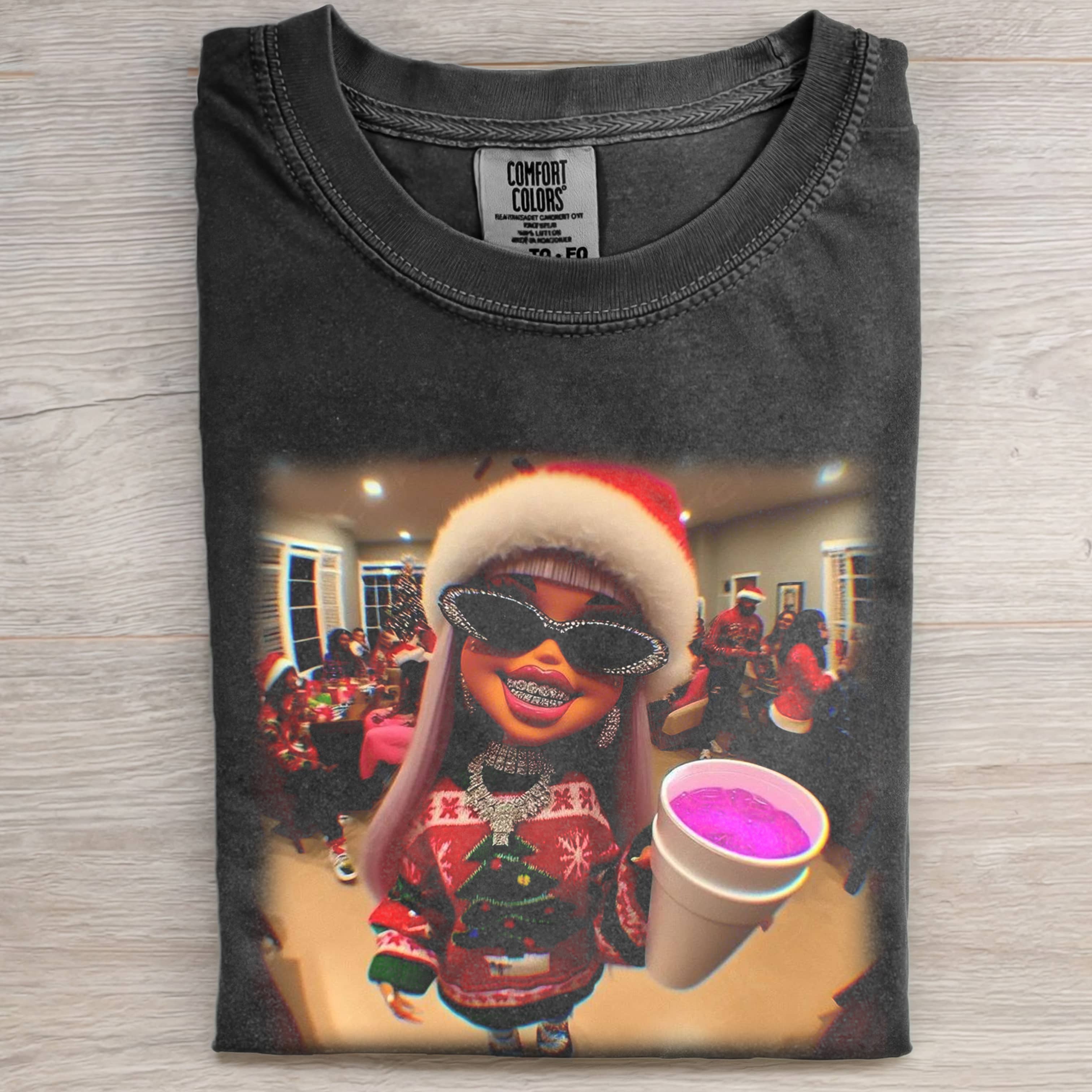 CHRISTMAS FASHION BRATZ PRINT T-SHIRT-ShawnCraft