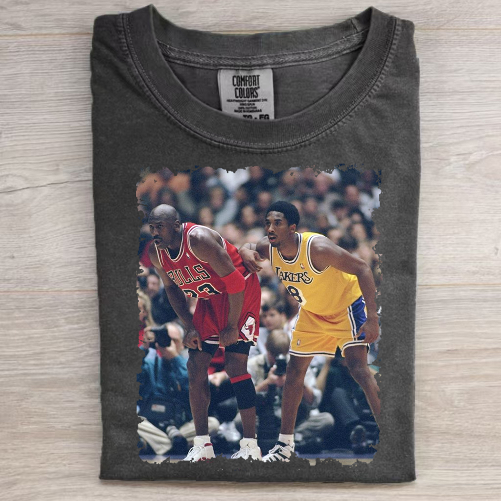 Basketball Retro Old Photo MJ and KB T-Shirt