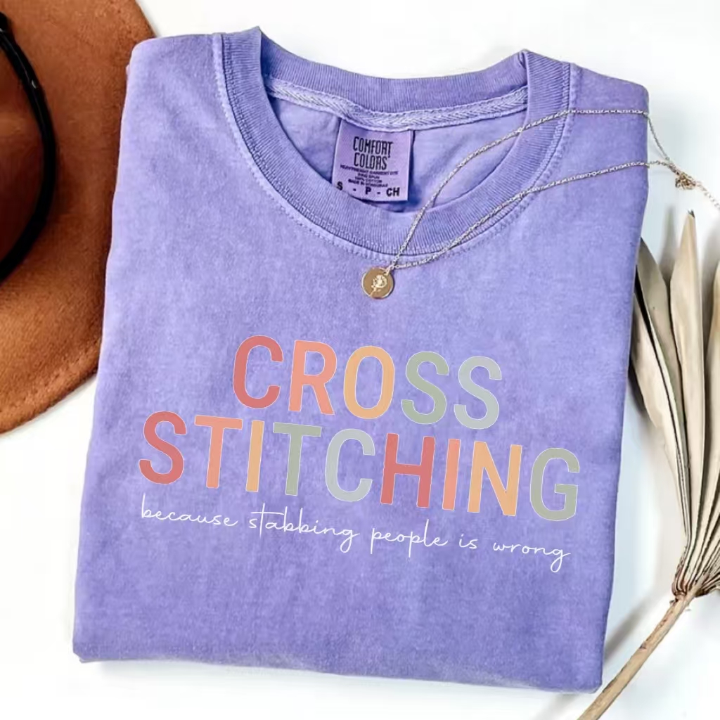 Cross Stitching T-Shirt-ShawnCraft