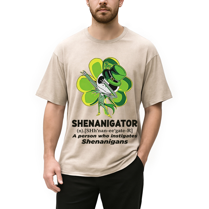 Shenanigator A Person Washed T-Shirt-ShawnCraft