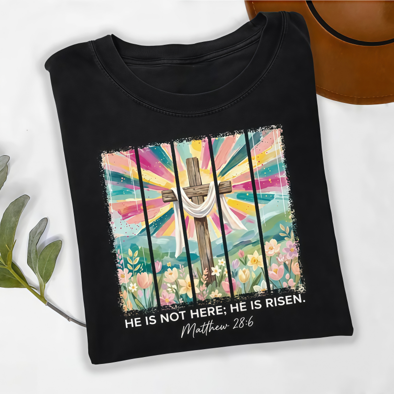 He Is Not Here He Is Risen T-Shirt-ShawnCraft