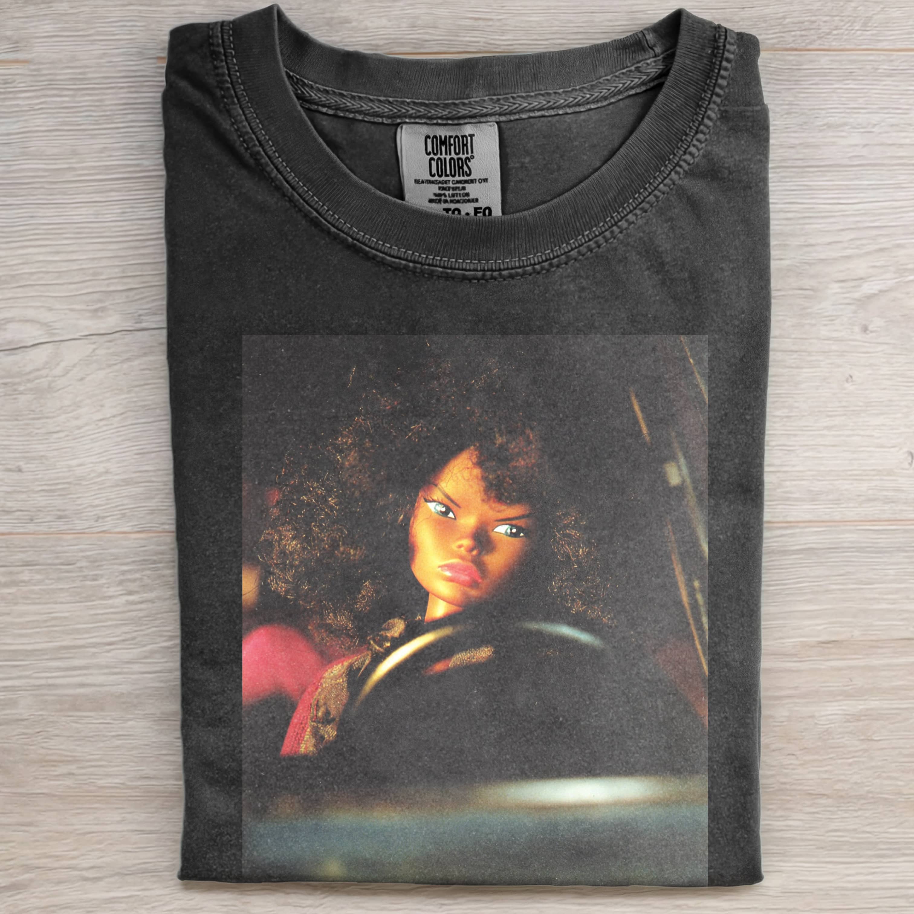 BLACK Funny Doll FaceCORE DOUBT TEE-ShawnCraft