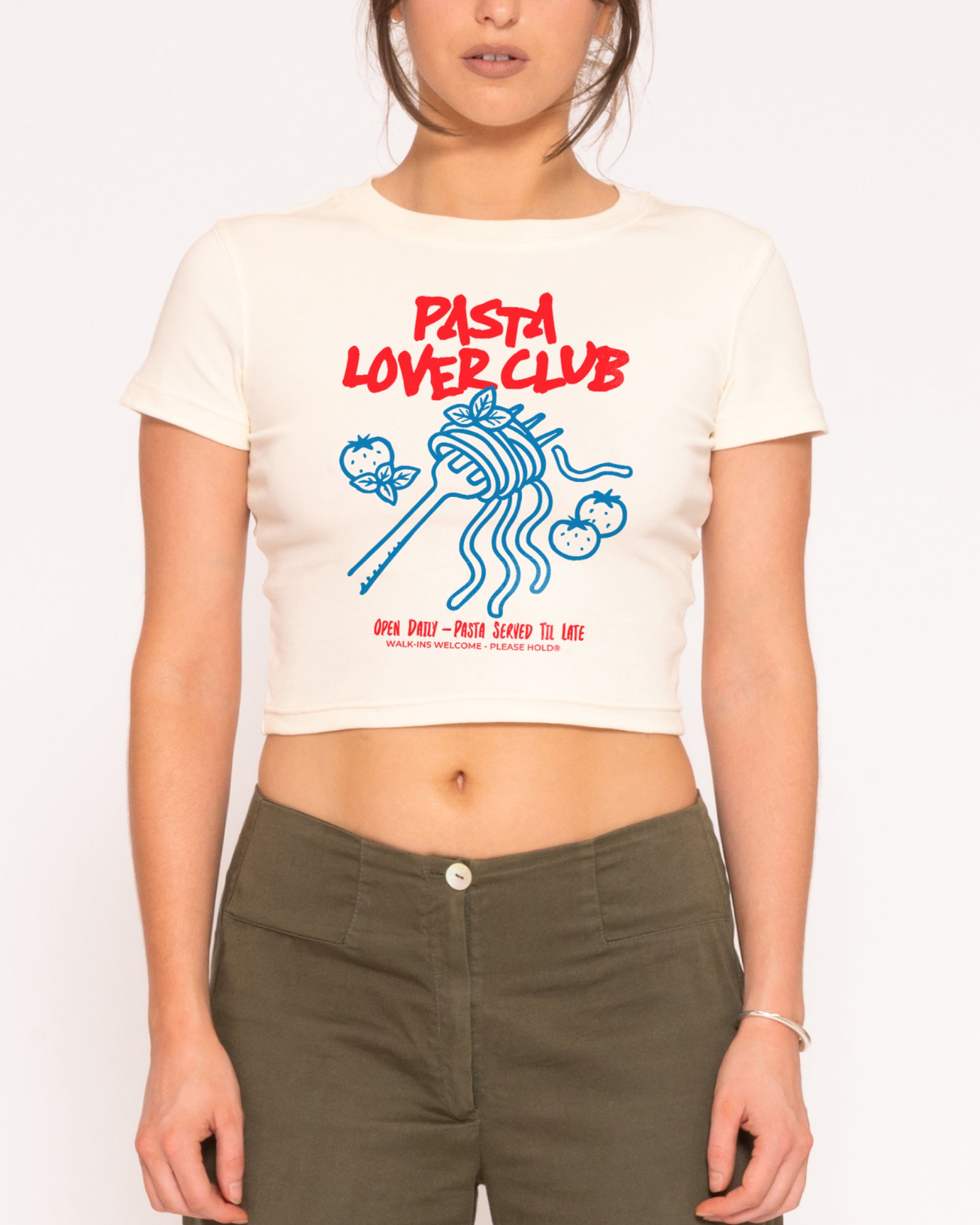Pasta Lover Club Baby Tee-ShawnCraft