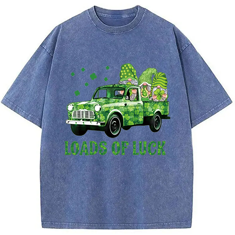 Gnomies Loads of Luck Washed T-Shirt-ShawnCraft