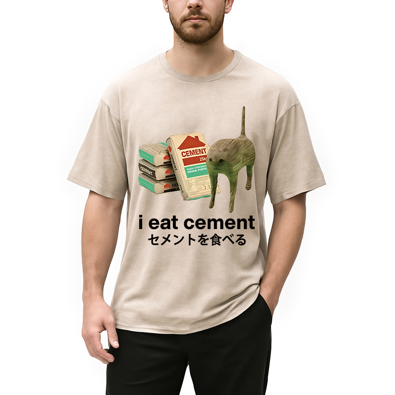 Eat Cement Washed T-Shirt-ShawnCraft