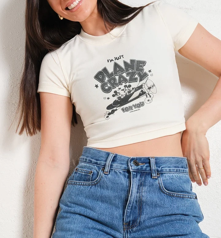 Plane Crazy For You Baby Tee-ShawnCraft