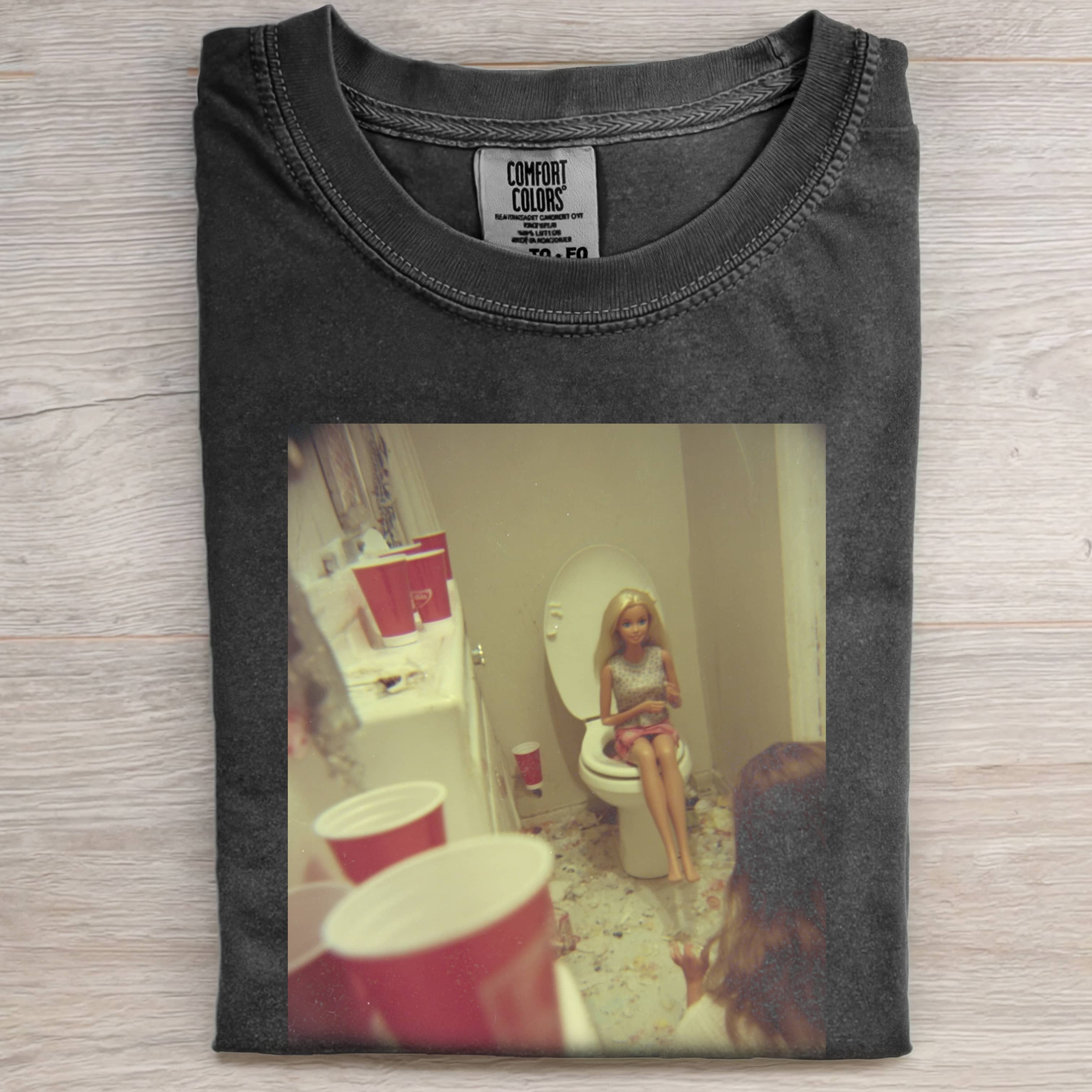 GARBAGE TOILET Funny Doll FaceCORE TEE-ShawnCraft