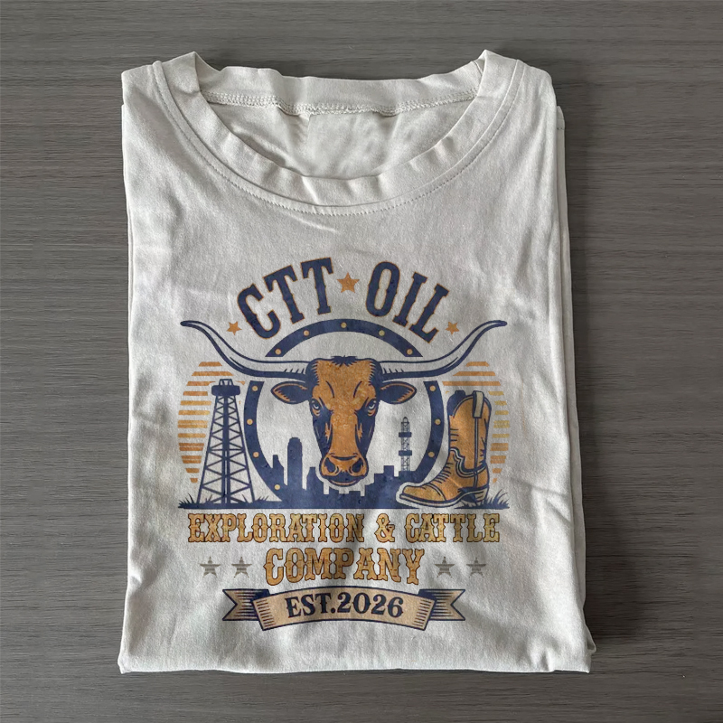 CTT Oil Cattle Company Texas T-shirt-ShawnCraft